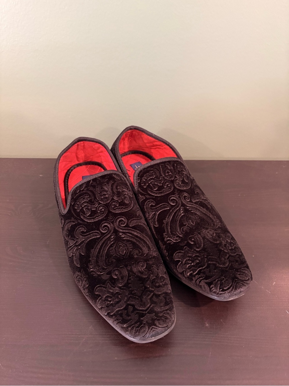 La Milano Men’s Black Velvet Smoking Shoes